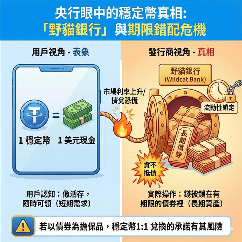 央行眼中的穩定幣真相:「野貓銀行」與期限錯配危機